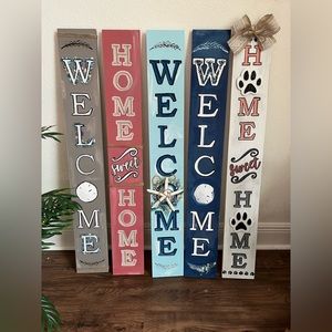 Four foot welcome signs great for apartment/home/indoor/outdoor